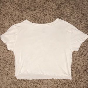 white crop top